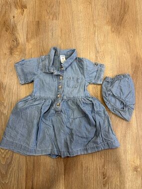 Carter’s Denim and Shell Button Dress